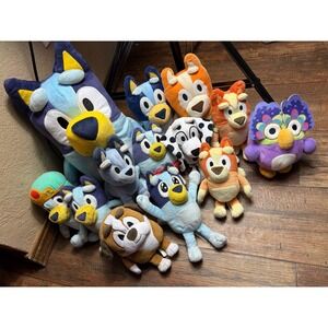 Bluey Friends Bingo & Bluey Stuffed Plush Lot, Owl Royal